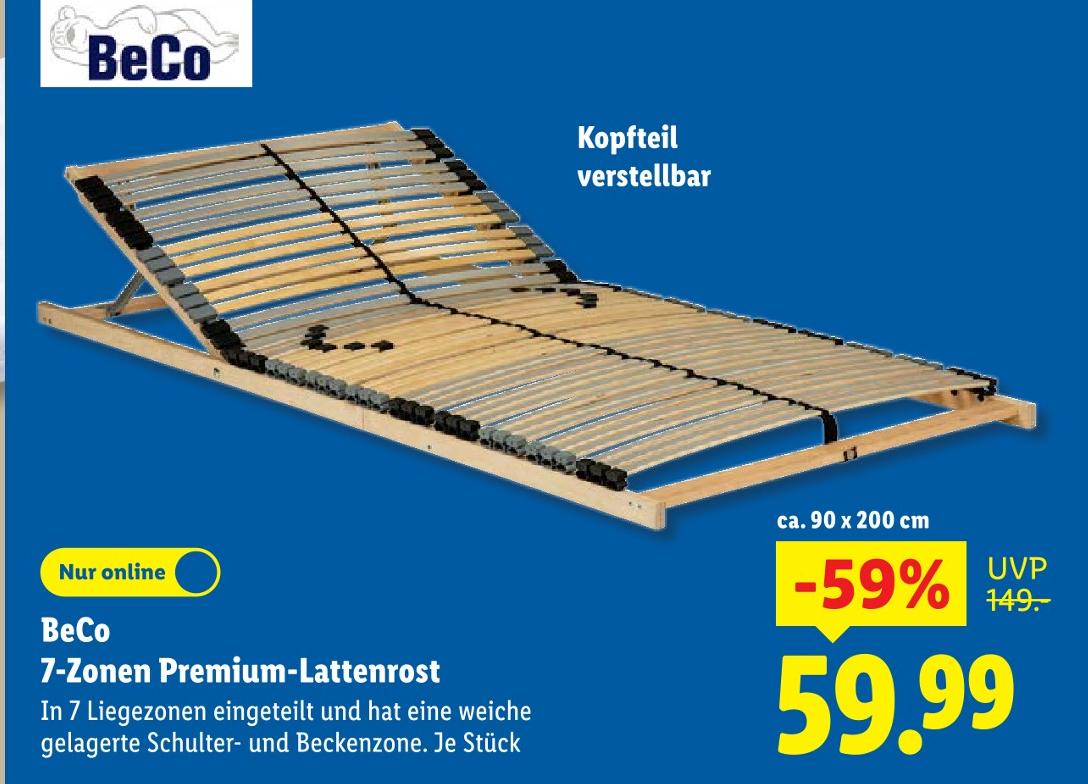 7-Zonen Premium-Lattenrost