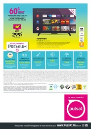 Prix et réduction Toshiba dans le prospectus Pulsat en cours Offre Toshiba dans le catalogue Pulsat du moment à la page 8
