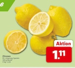 nah&frisch Hasbergen - Zitronen Angebot im Prospekt Zitronen bei nah&frisch im Hasbergen Prospekt für 1,11 €