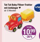 Tut Tut Baby Flitzer-Traktor mit Anhänger im V-Markt Prospekt Tut Tut Baby Flitzer-Traktor mit Anhänger von vtech im aktuellen V-Markt Prospekt für 10,99 €