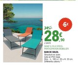 Bain de soleil en promo à 28,90 € chez E.Leclerc Bain de soleil dans le catalogue E.Leclerc