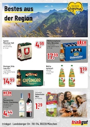 Trinkgut Bier im Prospekt 