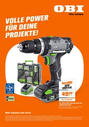 Bohrmaschine im OBI Prospekt in Sankt Augustin Aktueller OBI Prospekt mit Bohrmaschine, "FÜR DEN SOMMER GEMACHT.", Seite 12