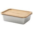 + Vorratsbehälter mit Deckel rechteckig Edelstahl/Bambus 1.0 l Angebote von IKEA 365+ bei IKEA Essen für 8,99 €
