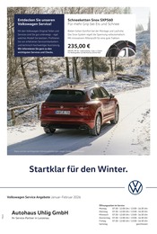 Aktueller Volkswagen Werkstatt & Auto Prospekt in Penig und Umgebung, "Startklar für den Winter" mit 1 Seite, 01.01.2026 - 28.02.2026