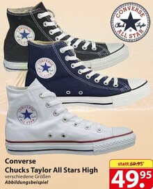 Converse Chucks Taylor All Stars High bei famila Nordost in Hamburg Converse Chucks Taylor All Stars High im Angebot bei famila Nordost Hamburg für 49,95 €