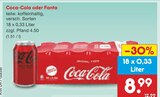 Coca-Cola oder Fanta Angebote bei Netto Marken-Discount Aurich für 8,99 €