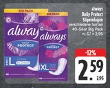 EDEKA Wiltzsch - Daily Protect Slipeinlagen Angebot im Prospekt Daily Protect Slipeinlagen bei EDEKA im Wiltzsch Prospekt für 2,59 €