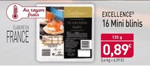 Aldi Gravelines - 16 Mini blinis Promo 16 Mini blinis dans le catalogue Aldi "Un Noël tout simplement frais ! " à Gravelines
