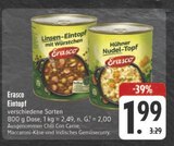 Linsen-Eintopf mit Würstchen Angebote von Erasco bei E center Suhl für 1,99 €