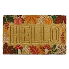 Paillasson hello cosy season en promo chez B&M Paillasson hello cosy season dans le catalogue B&M