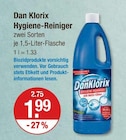 Hygiene-Reiniger im V-Markt Prospekt Hygiene-Reiniger von Dan Klorix im aktuellen V-Markt Prospekt für 1,99 €