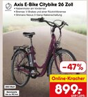 Aktuelles Axis E-Bike Citybike 26 Zoll Angebot bei Netto Marken-Discount in München ab 899,00 €