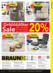Relaxsessel im BRAUN Möbel-Center Prospekt in Freiburg Aktueller BRAUN Möbel-Center Prospekt mit Relaxsessel, "Gröööößter Sale des Jahres", Seite 8