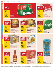 Prix et réduction Bière dans le prospectus Carrefour en cours Offre Bière dans le catalogue Carrefour du moment à la page 34