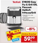 EY801D Easy Fry & Grill XXL Flexcook Heißluftfritteuse/Grill bei Netto Marken-Discount im Prospekt "" für 59,99 €