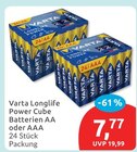 Aktuelle Batterie Angebote bei budni in Hamburg Aktuelles Longlife Power Cube Batterien oder AAA Angebot bei budni in Hamburg ab 7,77 €