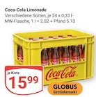 Aktuelle Coca Cola Angebote bei GLOBUS in Homburg Aktuelles Limonade Angebot bei GLOBUS in Homburg ab 15,99 €