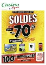 Catalogue Géant Casino "Soldes jusqu'à -70% d'économies", 64 pages, à Le Blanc-Mesnil, 06/01/2020 - 19/01/2020 Prospectus Géant Casino "Soldes jusqu'à -70% d'économies", 64 pages, à Le Blanc-Mesnil, 06/01/2020 - 19/01/2020