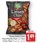 EDEKA - Funny-frisch Linsen Chips Paprika Style oder Sour Cream Style 90 g Angebot im Prospekt Funny-frisch Linsen Chips Paprika Style oder Sour Cream Style 90 g bei EDEKA im Prospekt "" für 1,49 €