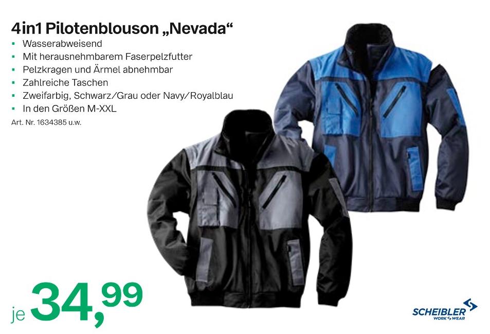 BayWa Sonthofen - 4 in1 Pilotenblouson „Nevada“ 4 in1 Pilotenblouson „Nevada“ Angebot bei BayWa Sonthofen im Prospekt Den Garten im Herbst aktiv gestalten!