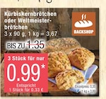 Kürbiskernbrötchen oder Weltmeisterbrötchen Angebote von BACKSHOP bei Marktkauf Buchholz für 0,35 €