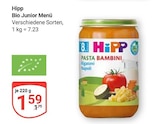 Bio Junior Menü Angebote von Hipp bei GLOBUS Leipzig für 1,59 €