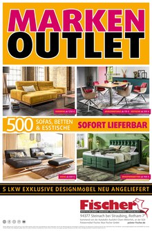 Couch im Polstermöbel Fischer Prospekt "MARKEN OUTLET" mit 1 Seiten (Regensburg)