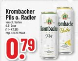 Pils o. Radler im Angebot bei Trinkgut in Wunstorf Pils o. Radler Angebote von Krombacher bei Trinkgut Wunstorf für 0,79 €