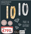Diamant-Ohrrschmuck im Angebot bei GLOBUS in Halle Diamant-Ohrrschmuck Angebote von Glory bei GLOBUS Halle für 479,00 €