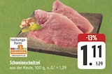 Aktuelles Schweineschnitzel Angebot bei E center in Nürnberg ab 1,11 €