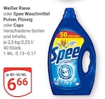 Waschmittel Pulver, Flüssig oder Caps Angebote von Spee bei GLOBUS Zwickau für 6,66 €