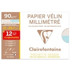 Pochette 15 feuilles de papier vélin Clairefontaine Millimètre - Clairefontaine dans le catalogue Fnac
