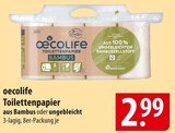 Toilettenpapier aus Bambus im Angebot bei famila Nordost in Neustadt Toilettenpapier aus Bambus Angebote von oecolife bei famila Nordost Neustadt für 2,99 €