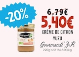 Crème de citron yuzu - GOURMANDI'ZH à 5,40 € dans le catalogue Naturalia