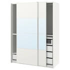 Kleiderschrank mit Schiebetüren weiß/Spiegelglas 150x66x201 cm Angebote von PAX / MEHAMN/AULI bei IKEA Dessau-Roßlau für 642,00 €