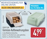 Gemüse-Aufbewahrungsbox von CROFTON für 4,99 € bei ALDI Nord im Angebot Gemüse-Aufbewahrungsbox von CROFTON im aktuellen ALDI Nord Prospekt