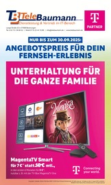 Aktueller Telebaumann Elektromärkte Prospekt in Grebenstein und Umgebung, "ANGEBOTSPREIS FÜR DEIN FERNSEH-ERLEBNIS" mit 12 Seiten, 01.09.2025 - 30.09.2025