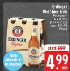 Weißbier trüb im Angebot bei EDEKA in Grevenbroich Weißbier trüb Angebote von Erdinger bei EDEKA Grevenbroich für 4,99 €