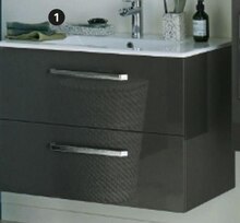 Leroy Merlin Floirac - Meuble sous vasque + plan vasque + miroir nacar Promo Meuble sous vasque + plan vasque + miroir nacar dans le catalogue Leroy Merlin "Solutions Maison" à Floirac
