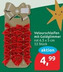 Aktuelles Velourschleifen mit Goldglimmer Angebot bei budni in Lübeck ab 4,99 €
