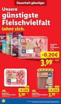 Schweinefleisch im Lidl Prospekt "Der Preisführer macht Deutschland dauerhaft günstiger!" mit 30 Seiten (Düsseldorf)