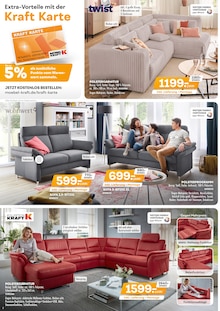 Sofa im aktuellen Möbel Kraft Prospekt (Berlin) Sofa im Möbel Kraft Prospekt "WOHNTRENDS ZUM KRAFTPREIS!" mit 20 Seiten (Berlin)