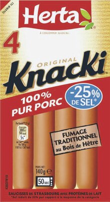 Petit Casino Toulouse - Knacki -25% de sel Promo Knacki -25% de sel dans le catalogue Petit Casino "# prêts à déjeuner au soleil ?" à Toulouse
