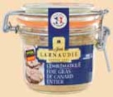 FOIE GRAS DE CANARD ENTIER - JEAN LARNAUDIE en promo chez Intermarché Mérignac à 16,49 €