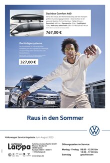 Aktueller Volkswagen Prospekt "Mehr Platz für den Sommer" Seite 1 von 1 Seiten