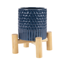 Babou Épinay-sur-Seine - POT CÉRAMIQUE SUR PIED EN BOIS Promo POT CÉRAMIQUE SUR PIED EN BOIS dans le catalogue Babou "Décoration" à Épinay-sur-Seine