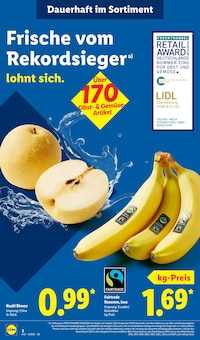Bananen im Lidl Prospekt "LIDL LOHNT SICH" mit 63 Seiten (Wuppertal)