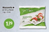 Mozzarella Angebote von Jeden Tag BIO bei V-Markt München für 1,29 €