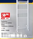 Radiateur sèche-serviettes blanc - Screwfix à Calais Radiateur sèche-serviettes blanc en promo chez Screwfix Calais à 50,99 €